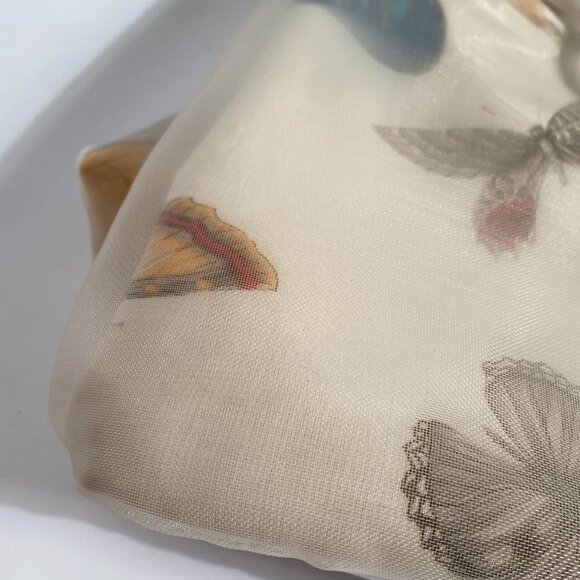 Vintage 90s Nordstrom BUTTERFLY Mesh & Leather Backpack, made in Italy - Picture 7 of 15